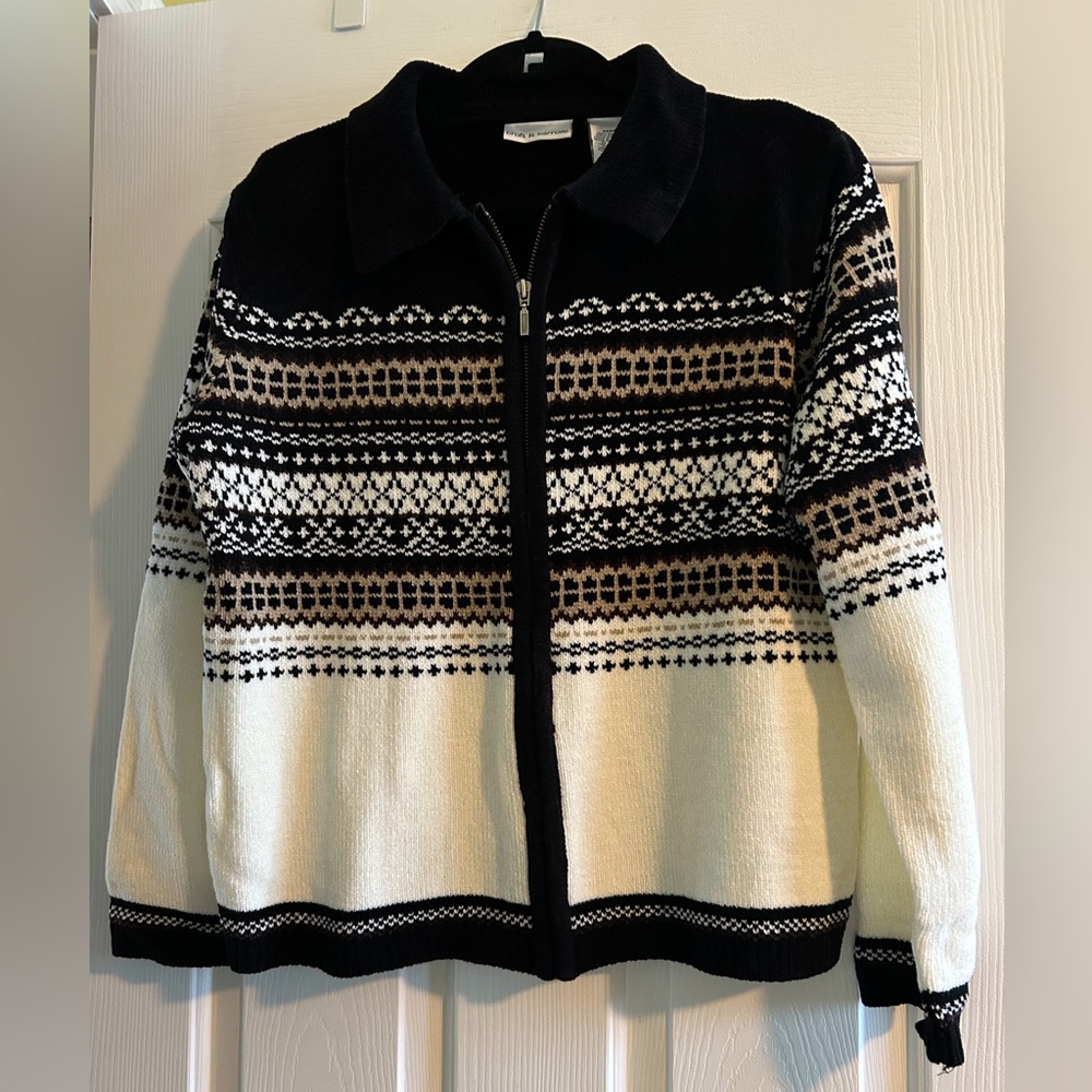 Zip front sweater